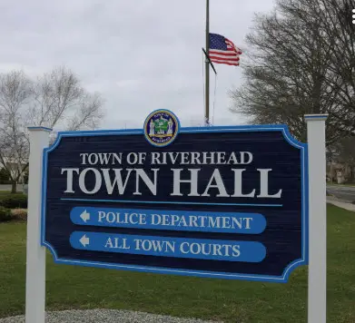 Dry well for swimming pools Riverhead sign